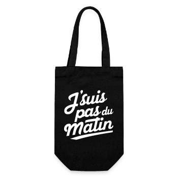 J'suis pas du matin - Sac à bouteille - noir - Devant