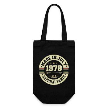 July 1978 Birthday Gift 1978 I Made in July - Gift Bag for Bottles - black - Front