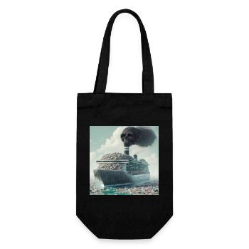 Boat Travel Environmental Protection - Gift Bag for Bottles - black - Front