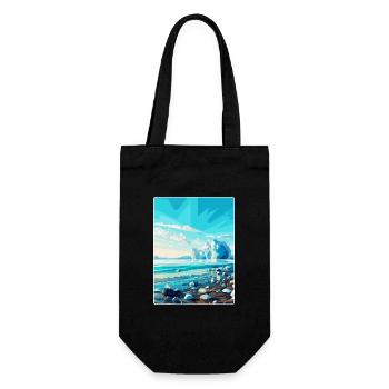Affiche de voyage vintage Diamond Beach Islande WPA - Sac à bouteille - noir - Devant