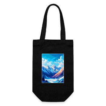 Zugspitze Allemagne Affiche de voyage vintage souvenir - Sac à bouteille - noir - Devant