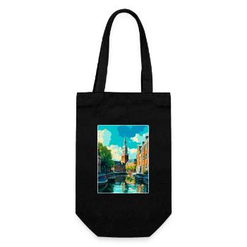 Groningue Pays-Bas Affiche de voyage vintage WPA - Sac à bouteille - noir - Devant