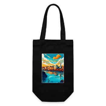 Belgrade Serbie Affiche de voyage vintage Souvenir WPA - Sac à bouteille - noir - Devant