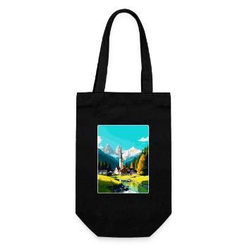 Garmisch Partenkirchen Germany Travel Poster WPA - Gift Bag for Bottles - black - Front