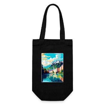 Salzbourg Autriche Poster de voyage vintage souvenir - Sac à bouteille - noir - Devant
