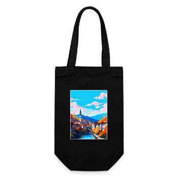Sarajevo Bosnie-Herzégovine Affiche de voyage vintage - Sac à bouteille - noir - Devant