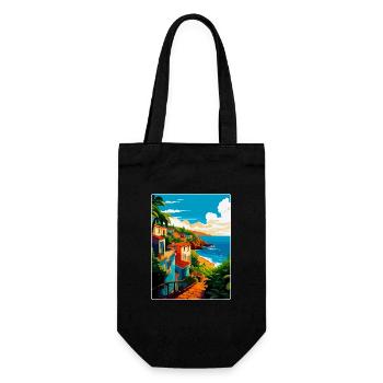 São Miguel Portugal Vintage Travel Poster Souvenir - Gift Bag for Bottles - black - Front