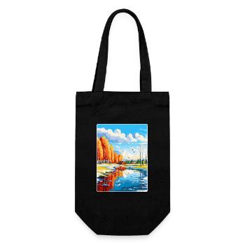 Oulu Finland Vintage Travel Poster WPA Souvenir - Gift Bag for Bottles - black - Front