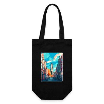 Utrecht Niederlande Vintage Reiseplakat Souvenir - Geschenkbeutel für Flaschen - Schwarz - Vorne