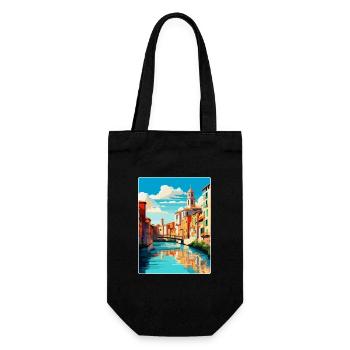Girona Spain Vintage Travel Poster WPA Souvenir - Gift Bag for Bottles - black - Front