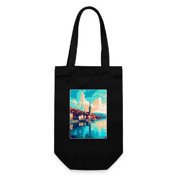Zurich Suisse Affiche de voyage vintage souvenir - Sac à bouteille - noir - Devant