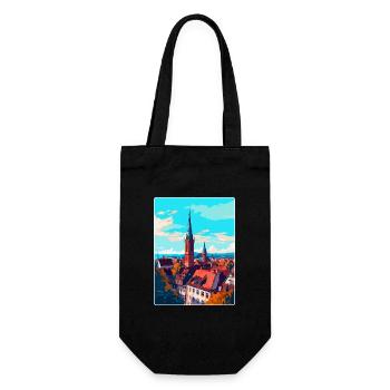 Freiburg Germany Vintage Travel Poster Souvenir - Gift Bag for Bottles - black - Front