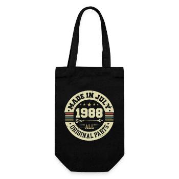 July 1988 Birthday Gift 1988 I Made in July - Gift Bag for Bottles - black - Front