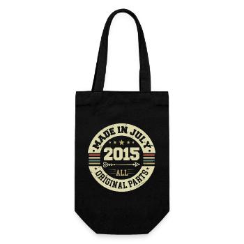Juli 2015 Geburtstagsgeschenk 2015 I Made in July - Geschenkbeutel für Flaschen - Schwarz - Vorne