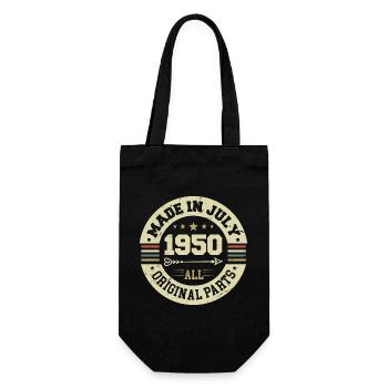 July 1950 Birthday Gift 1950 I Made in July - Gift Bag for Bottles - black - Front