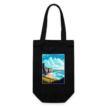 Normandie France Affiche de voyage vintage Souvenir WPA - Sac à bouteille - noir - Devant