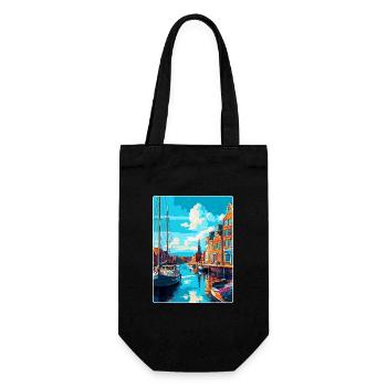 Dordrecht Niederlande Vintage Reiseposter WPA - Geschenkbeutel für Flaschen - Schwarz - Vorne