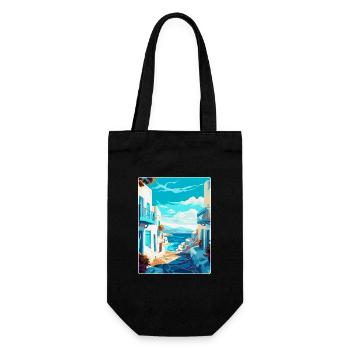 Mykonos Grèce Affiche de voyage vintage Souvenir WPA - Sac à bouteille - noir - Devant