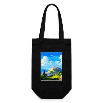 Athens Greece Vintage Travel Poster WPA Souvenir - Gift Bag for Bottles - black - Front