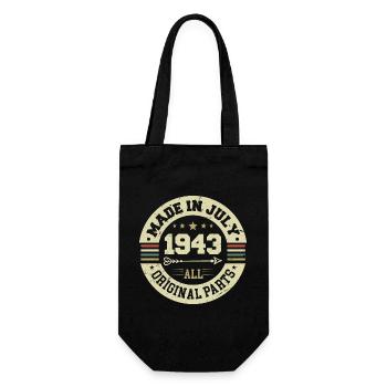 Juli 1943 Geburtstagsgeschenk 1943 I Made in July - Geschenkbeutel für Flaschen - Schwarz - Vorne