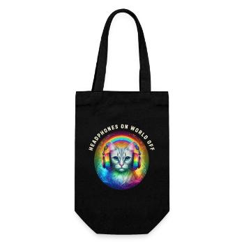 LGBT. Casque sur le monde éteint - Sac à bouteille - noir - Devant