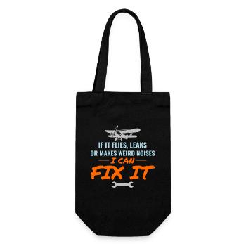 Aircraft Mechanic Aviation Maintenance Technician - Gift Bag for Bottles - black - Front