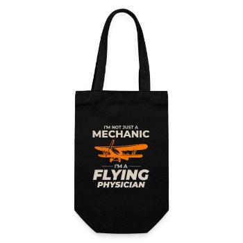 Aircraft Mechanic Aviation Maintenance Technician - Gift Bag for Bottles - black - Front