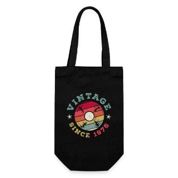 Vintage 1976 - Geschenkbeutel für Flaschen - Schwarz - Vorne