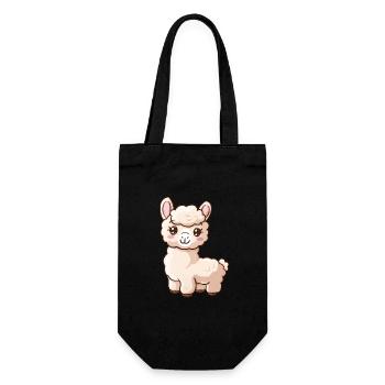 Cute alpaca motif for animal lovers - Gift Bag for Bottles - black - Front