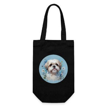 Shih Tzu Bleu - Sac à bouteille - noir - Devant