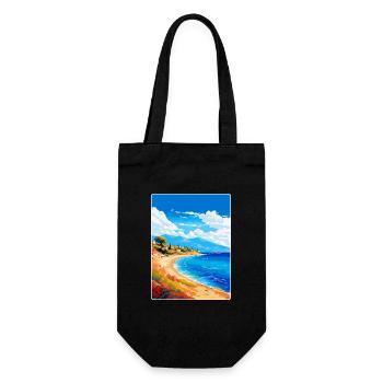Affiche de voyage vintage de l’île d’Agistri en Grèce WPA - Sac à bouteille - noir - Devant
