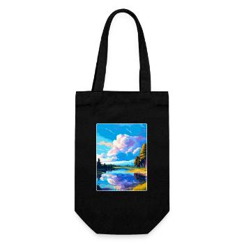 Wigry Pologne Affiche de voyage vintage WPA Souvenir - Sac à bouteille - noir - Devant