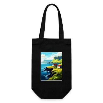 Affiche de voyage vintage des îles Féroé Danemark WPA Art - Sac à bouteille - noir - Devant