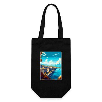 Genf Schweiz Vintage Reiseplakat Souvenir - Geschenkbeutel für Flaschen - Schwarz - Vorne
