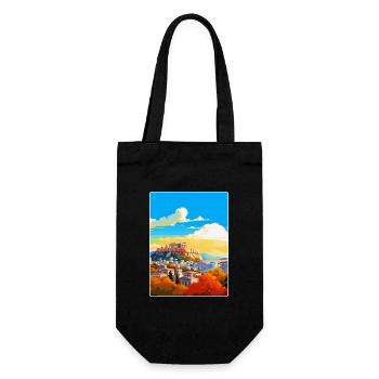 Athens Greece Vintage Travel Poster WPA Souvenir - Gift Bag for Bottles - black - Front