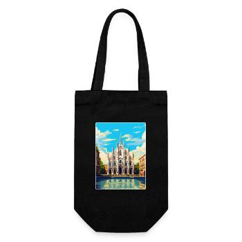 Milan Italie Affiche de voyage vintage WPA Art Souvenir - Sac à bouteille - noir - Devant
