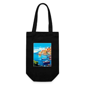 Naples Italy Vintage Travel Poster WPA Souvenir - Gift Bag for Bottles - black - Front