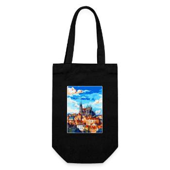 Kutna Hora République tchèque Affiche de voyage vintage - Sac à bouteille - noir - Devant