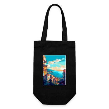 Naples Italy Vintage Travel Poster WPA Souvenir - Gift Bag for Bottles - black - Front
