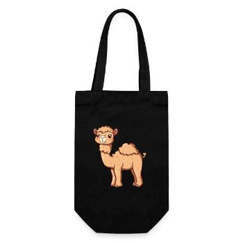 L’alpaga mignon vous sourit - Sac à bouteille - noir - Devant