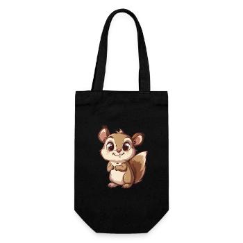 Tamia mignon avec de grands yeux - Sac à bouteille - noir - Devant