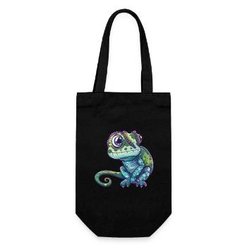 Big-eyed charm chameleon friends - Gift Bag for Bottles - black - Front