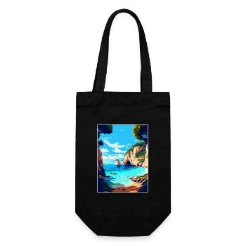 Zakynthos Grèce Affiche de voyage vintage souvenir - Sac à bouteille - noir - Devant