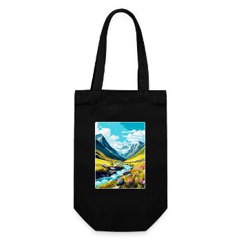 Hohe Tauern Österreich Vintage Reiseplakat Souvenir - Geschenkbeutel für Flaschen - Schwarz - Vorne
