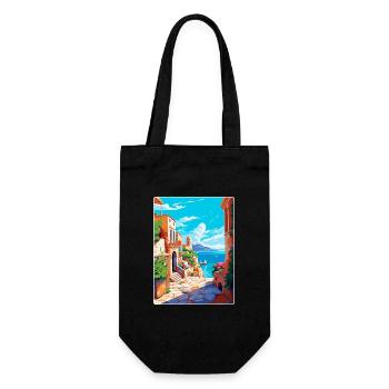 Rhodos Griechenland Vintage Reiseplakat WPA Souvenir - Geschenkbeutel für Flaschen - Schwarz - Vorne