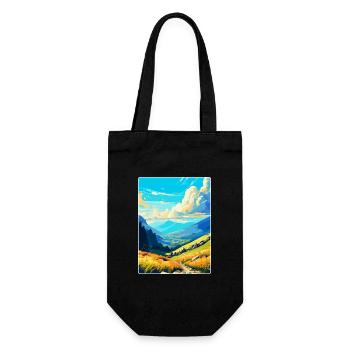 Babia Gora Pologne Affiche de voyage vintage souvenir - Sac à bouteille - noir - Devant