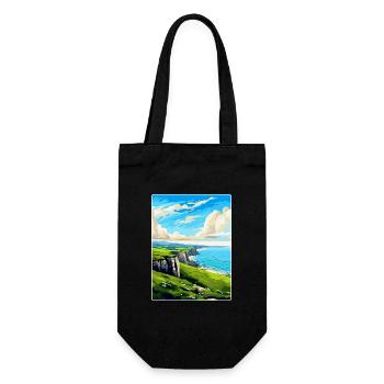 Grand Orme Pays de Galles Royaume-Uni Affiche de voyage vintage souvenir - Sac à bouteille - noir - Devant