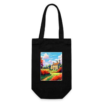 Cotswolds Angleterre Royaume-Uni Affiche de voyage vintage WPA Art - Sac à bouteille - noir - Devant