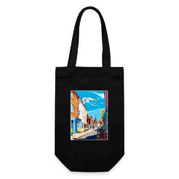 Faversham Angleterre Royaume-Uni Affiche de voyage vintage WPA Art - Sac à bouteille - noir - Devant