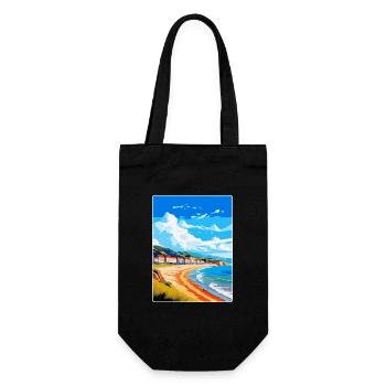 Llandudno Pays de Galles Royaume-Uni Affiche de voyage vintage souvenir - Sac à bouteille - noir - Devant